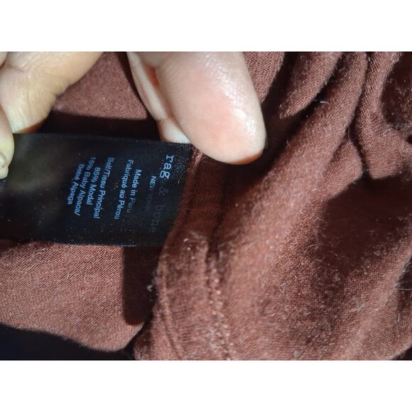 Rag & Bone Mens size L Modal & Alpaca Long-Sleeve Base Layer Casual Luxury Tee - Picture 8 of 12